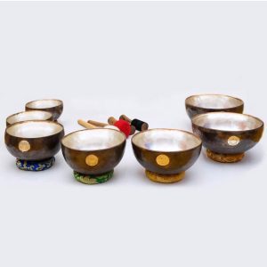 Newmoon Singing Bowls Chakra Set (7 bowls) (17-25 cm, 9.5 kg)