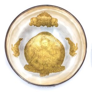 Hammered Gold & Silver Platted Fullmoon Singing Bowl "Fullmoon Tara" - D3 (25 cm, 1.5 kg)