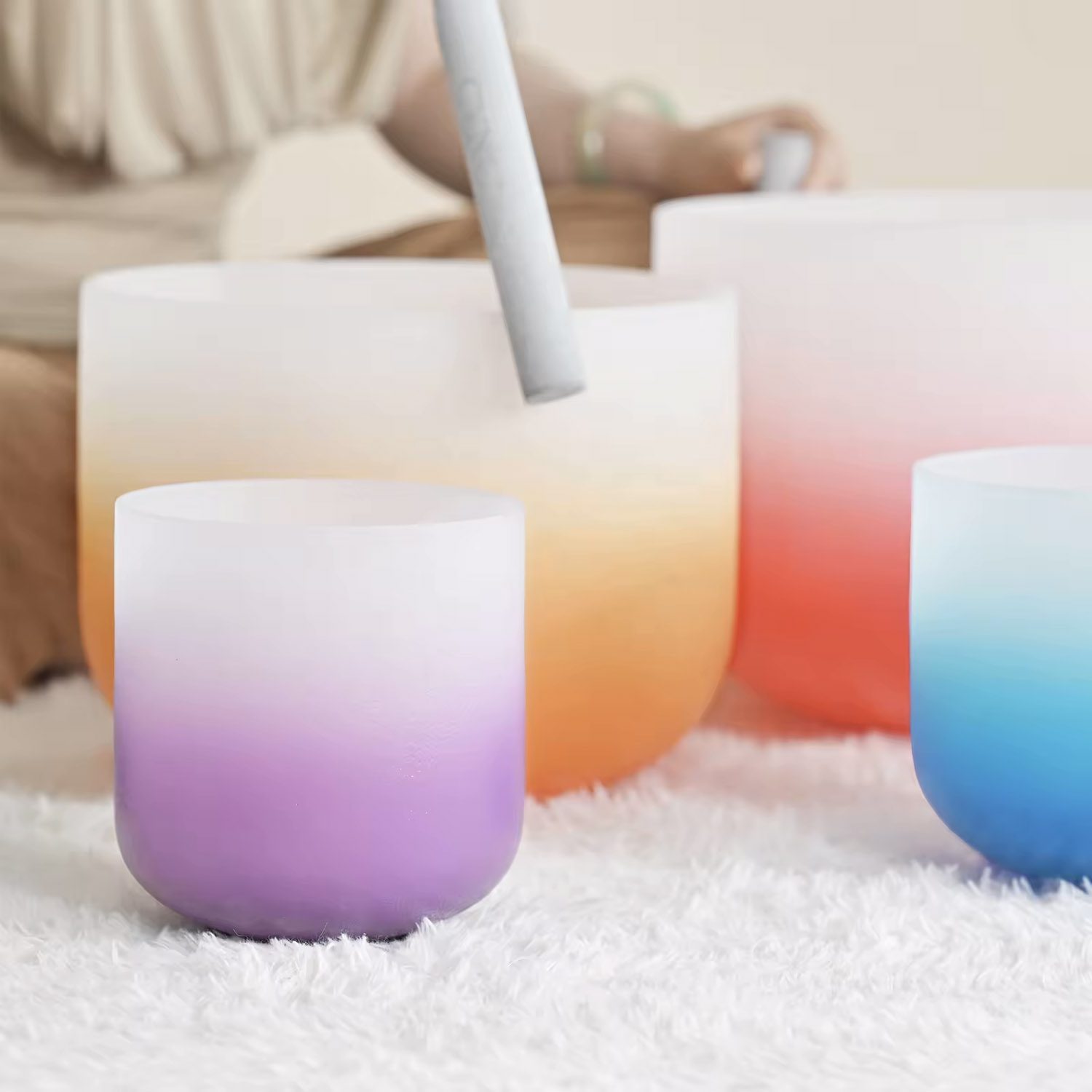 Набор Кварцевых Поющих Чаш Чакра Сет (16-30 см, 13.5 кг) — изображение 4