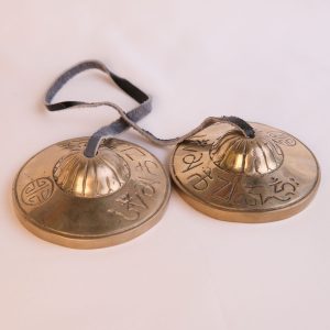 Fullmoon Golden Bronze Tingsha (Tibetan Bells) (8 cm, 350gr)