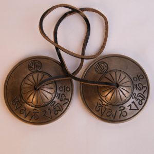 Fullmoon Tiger Eye Bronze Tingsha (Tibetan Bells) (8.3 cm, 450gr)