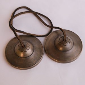 Bronze Tingsha Plain Golden (Tibetan Bells) (8.3 cm, 470 gr)