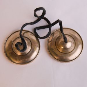 Bronze Tingsha Plain Golden (Tibetan Bells) (8 cm, 420 gr)