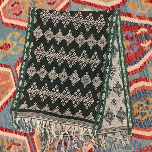 Ceremonial Handmade Cotton Altar Cloth Green (127x48cm)