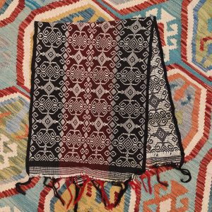 Ceremonial Handmade Cotton Altar Cloth Black Red (115x43cm)