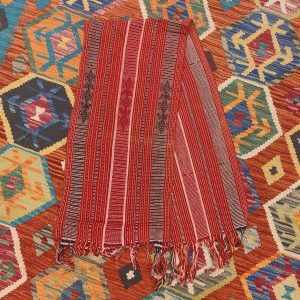 Ceremonial Handmade Cotton Altar Cloth Red (145x34cm)