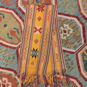 Ceremonial Handmade Cotton Altar Cloth Yellow (136x30cm)