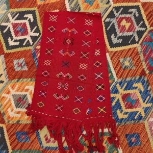 Ceremonial Handmade Cotton Altar Cloth Red (120x30cm)