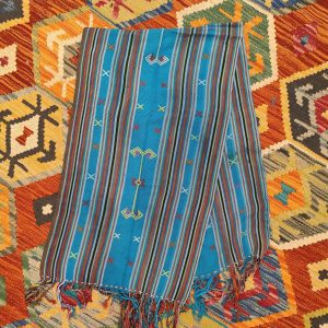 Ceremonial Handmade Cotton Altar Cloth Blue (125x36cm)