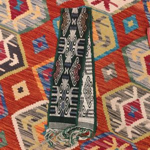 Ceremonial Handmade Cotton Altar Cloth Green (114x15cm)