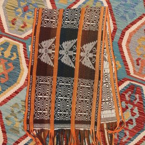 Ceremonial Handmade Cotton Altar Cloth Orange Brown (144x45cm)