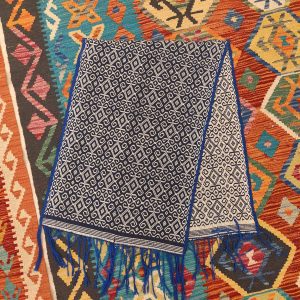 Ceremonial Handmade Cotton Altar Cloth Blue (139x48cm)