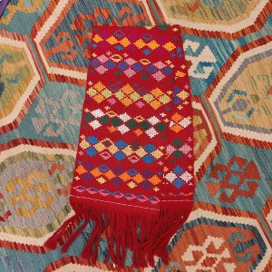 Ceremonial Handmade Cotton Altar Cloth Red (117x27cm)