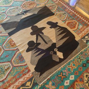 Shamanic Mexican Handmade Wool Blanket (155x118cm)