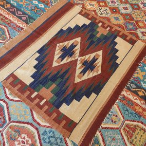 Shamanic Mexican Handmade Wool Blanket Brown (160x170cm)