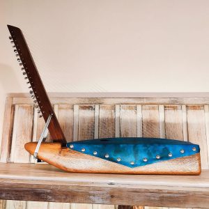 Handmade Egyptian Harp "Blue Dream" (75 cm, 18 strings) (+ case-backpack)