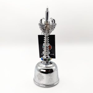 Balinese Priest Genta Bell Silver Carved - E7 (21 cm)