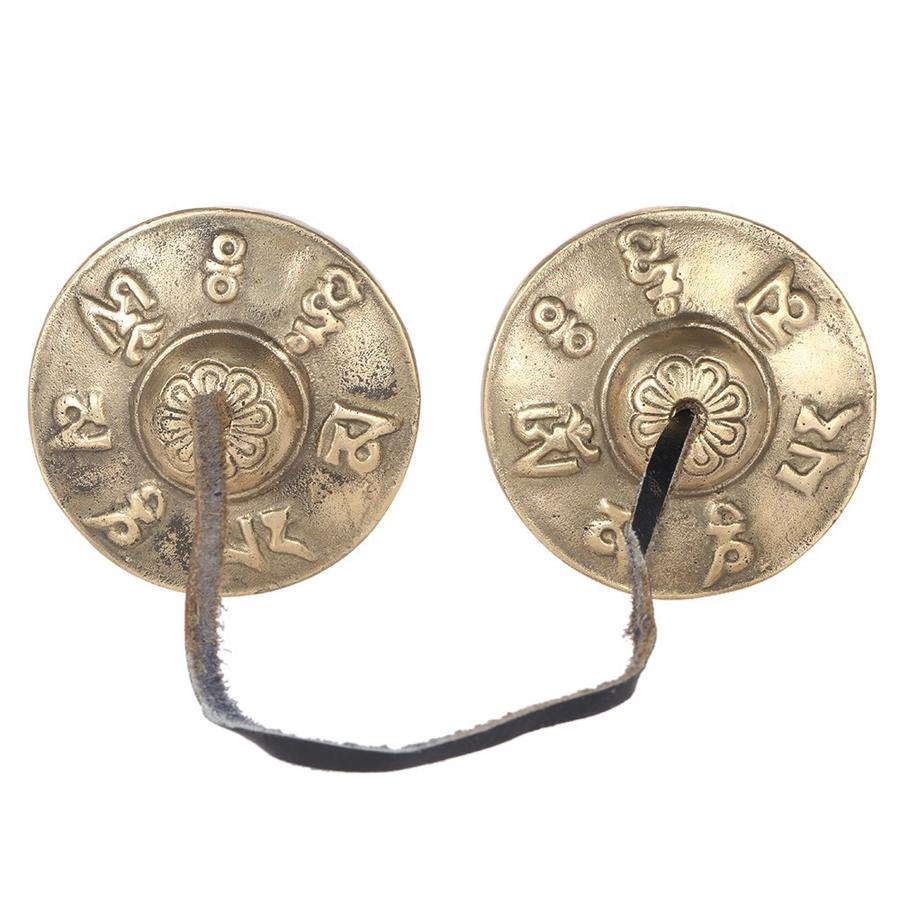 Brass Tingsha "Mantra" (6.5 cm, 200 gr) - Image 2