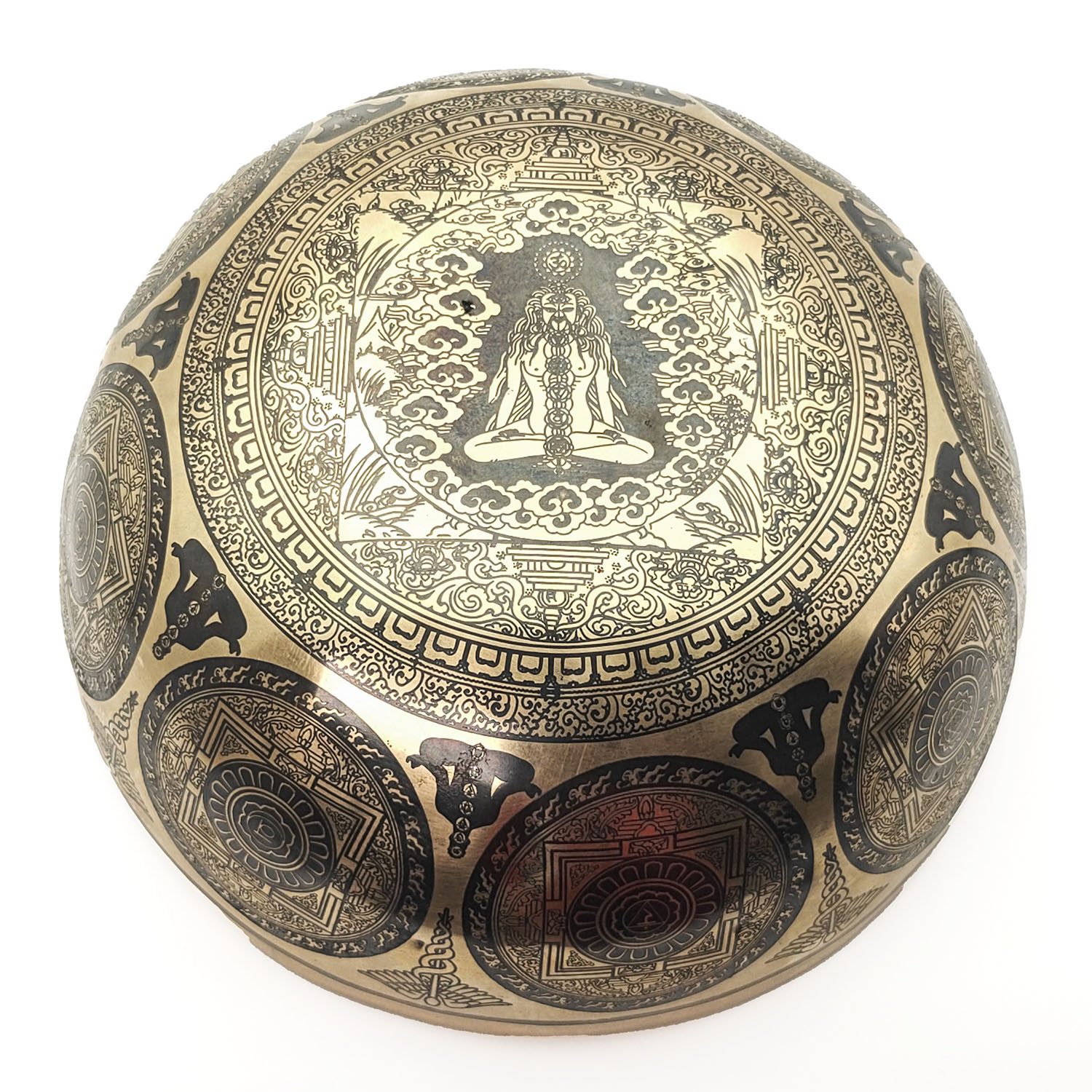 Thangka Hammered Singing Bowl "Shakyamuni Buddha" - C#3 (25 cm, 2 kg) - Image 6