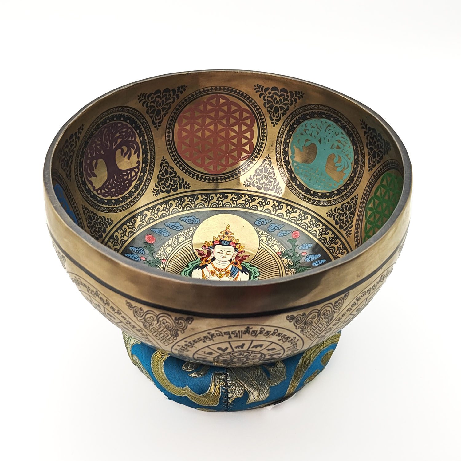 Thangka Hammered Singing Bowl "Vajrasattva" - G3 (19 cm, 1 kg) - Image 2