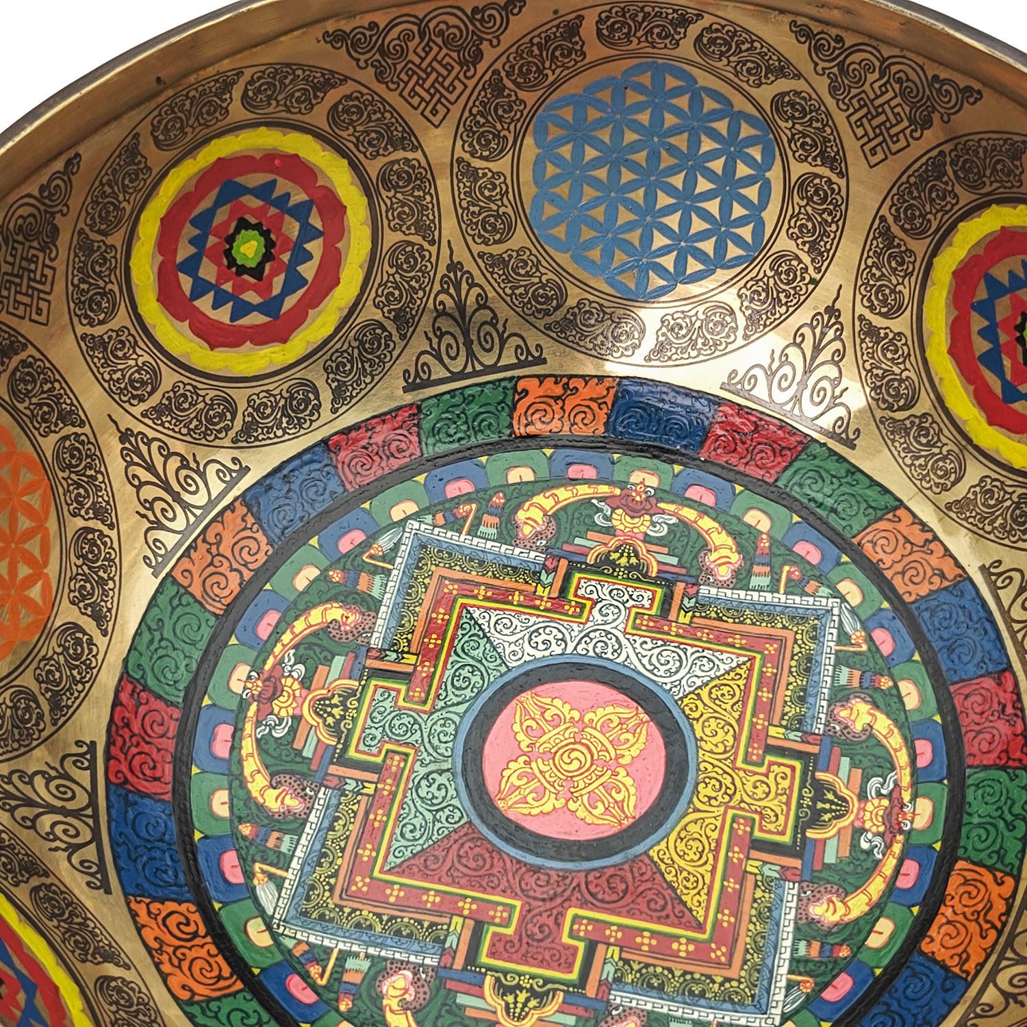 Thangka Mandala Hammered Singing Bowl - C#3 (24 cm, 1.9 kg) - Image 5