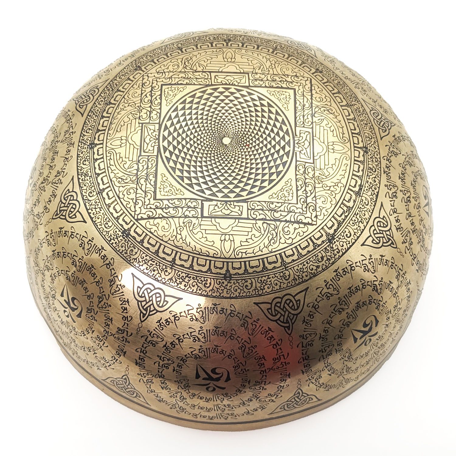 Thangka Hammered Singing Bowl "Vajrasattva Yab-Yum" - F#3 (23 cm, 1.5 kg) - Image 6